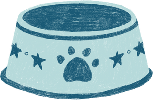 Crayon Doodle Pet Food Bowl